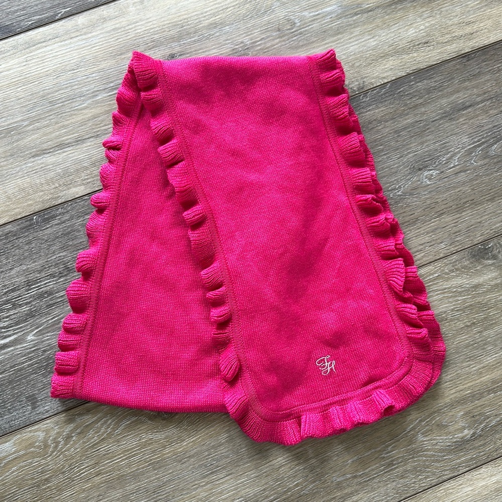 Tommy Hilfiger Pink Ruffle Scarf